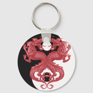 Yin Yang Dragon 3 Keychain