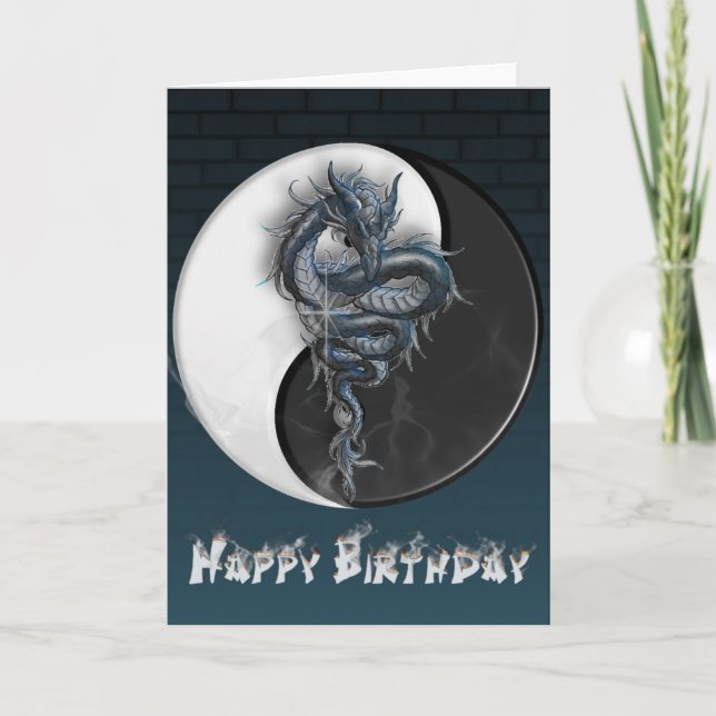 Yin Yang Dragon Card (Front)