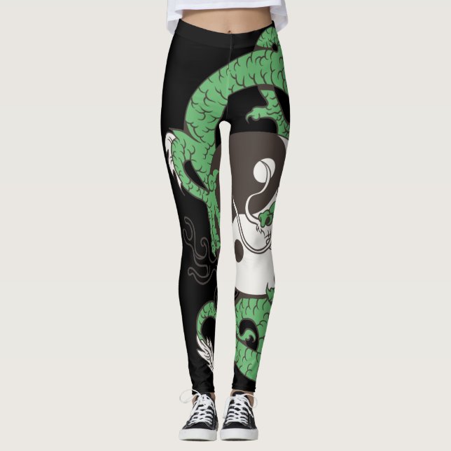 Yin Yang Dragon Leggings (Front)