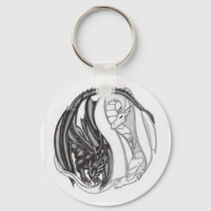 Yin/Yang Dragons Keychain