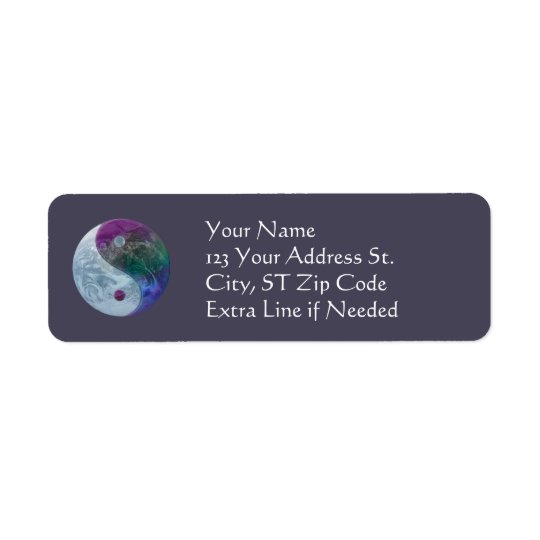 Yin Yang Earth Return Address Labels