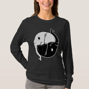 Yin Yang Elephant Animal Chinese Dualism Symbol Fe T-Shirt