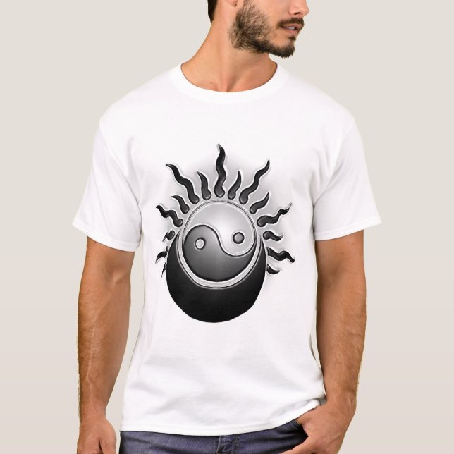 yin yang Embossed T-Shirt (Front)