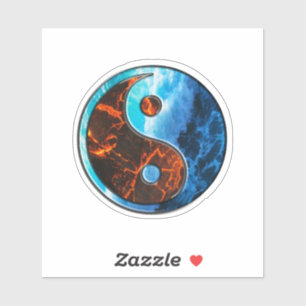 Yin Yang - Fire and Water - Sticker