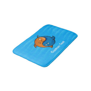 Yin Yang Fish Cartoon Bathroom Mat