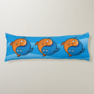 Yin Yang Fish Cartoon Body Pillow