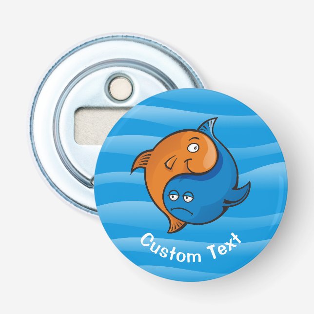 Yin Yang Fish Cartoon Bottle Opener (Front)