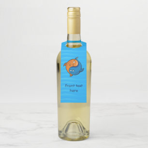 Yin Yang Fish Cartoon Bottle Tag