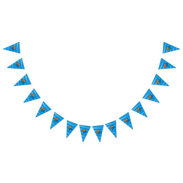 Yin Yang Fish Cartoon Bunting Flags (All)