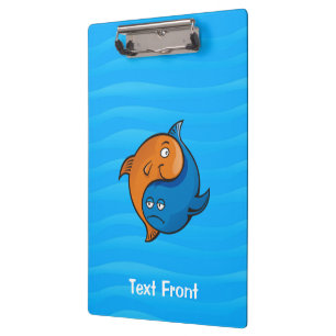 Yin Yang Fish Cartoon Clipboard