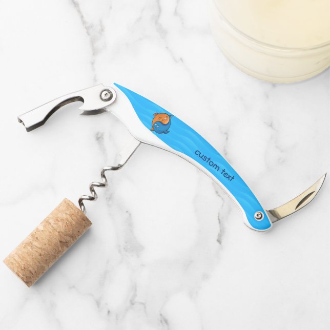 Yin Yang Fish Cartoon Corkscrew (Front)