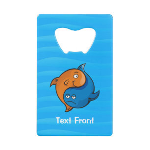 Yin Yang Fish Cartoon Credit Card Bottle Opener