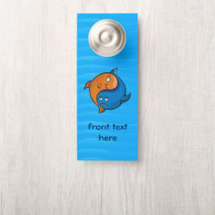 Yin Yang Fish Cartoon Door Hanger
