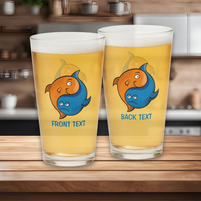 Yin Yang Fish Cartoon Glass (Creator Uploaded)