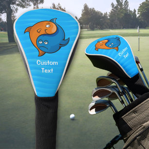 Yin Yang Fish Cartoon Golf Head Cover