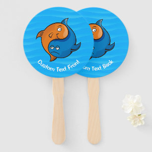 Yin Yang Fish Cartoon Hand Fan
