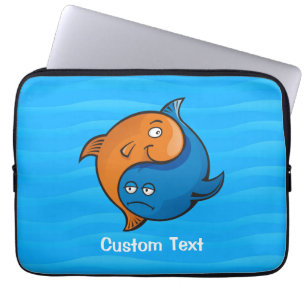 Yin Yang Fish Cartoon Laptop Sleeve