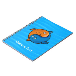 Yin Yang Fish Cartoon Notebook