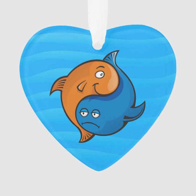 Yin Yang Fish Cartoon Ornament (Front)