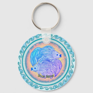 Yin Yang Fish  Keychain