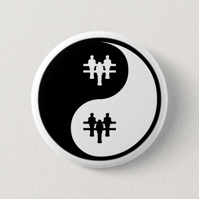 Yin Yang Foosball 2 Inch Round Button (Front)