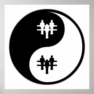 Yin Yang Foosball Poster