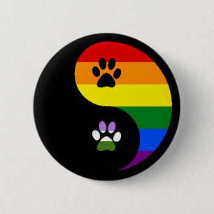 Yin-yang Gender Queen 2 Inch Round Button