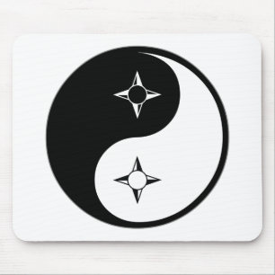 Yin Yang Geography Mouse Pad