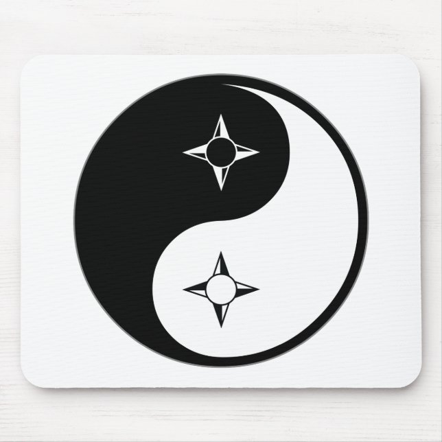Yin Yang Geography Mouse Pad (Front)