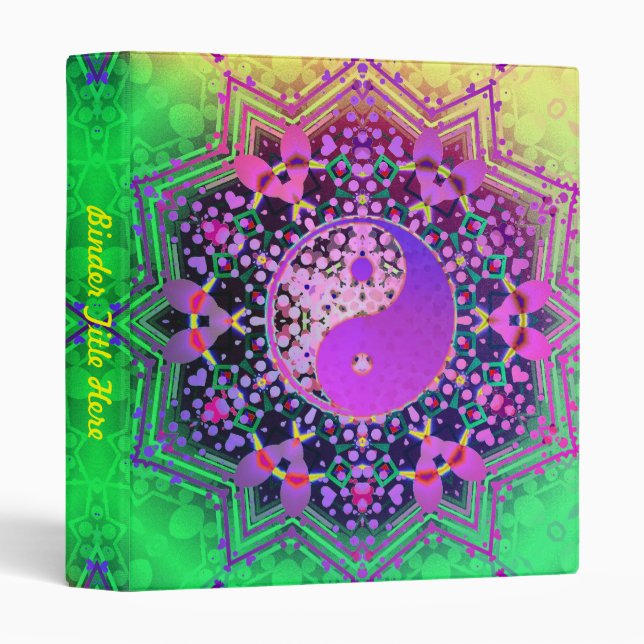 Yin Yang Geometry Avery Binder (Front/Spine)