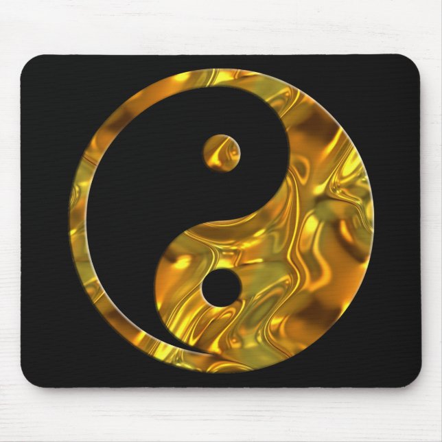 Yin & Yang GOLD | black Mouse Pad (Front)