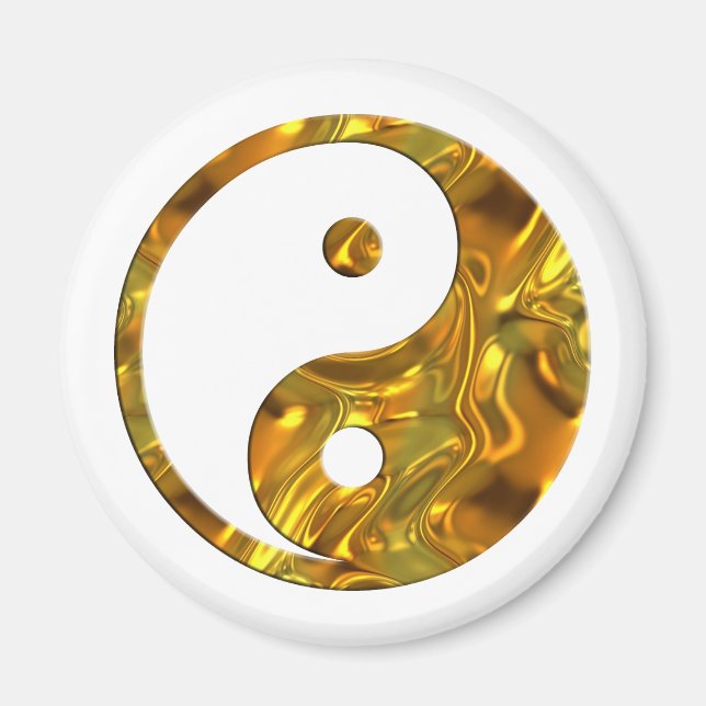 Yin & Yang GOLD | make your own background Magnet (Front)