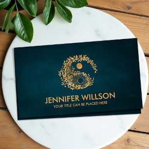 Yin Yang  -Golden Tree Branch Business Card