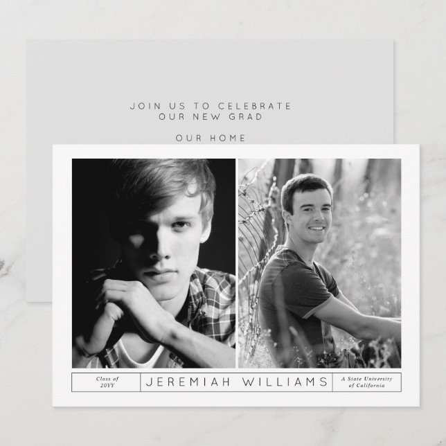 Yin & Yang Graduation Invitation (Front/Back)