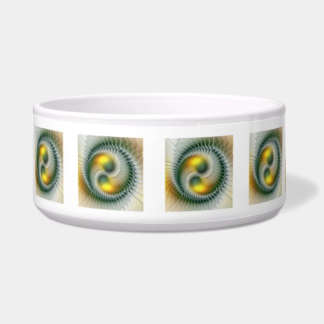 Yin Yang Green Yellow Abstract Colourful Fractal (Front)