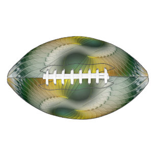 Yin Yang Green Yellow Abstract Colourful Fractal Football