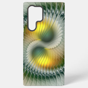 Yin Yang Green Yellow Abstract Colourful Fractal Samsung Galaxy Case