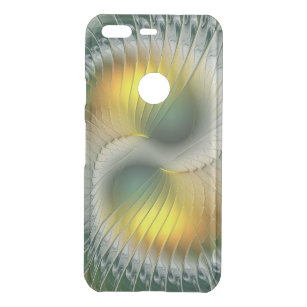 Yin Yang Green Yellow Abstract Colourful Fractal Uncommon Google Pixel Case