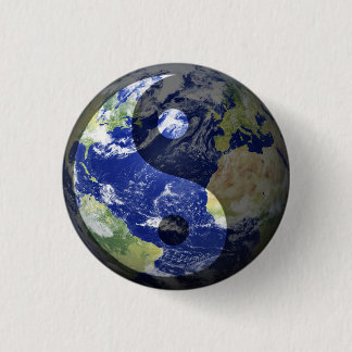 Yin-Yang Harmony on Our Planet 1 Inch Round Button
