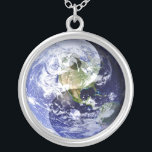 Yin-Yang Harmony on Our Planet Silver Plated Necklace<br><div class="desc">Created with the hope that our planet/this world we're living in will work in more of Tao's Way which is balanced in Yin-Yang Harmony.</div>