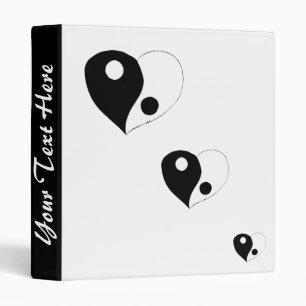 Yin Yang Heart (B/W) Binder