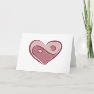yin yang heart holiday card