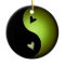yin yang heart - lime