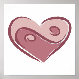 yin yang heart poster