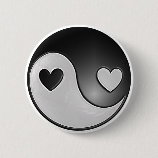 yin yang hearts 2 inch round button