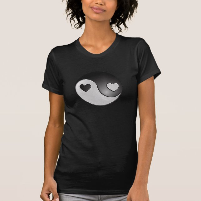 yin yang hearts T-Shirt (Front)