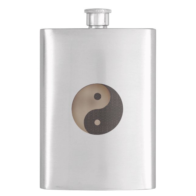 Yin Yang Hip Flask (Front)