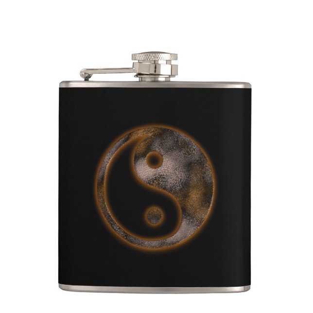 Yin Yang Hip Flask (Front)