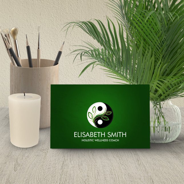 Yin Yang -Holistic Wellness Coach Business Card (Creator Uploaded)