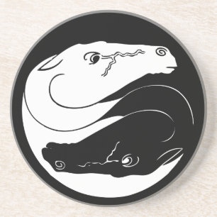 Yin Yang Horses Sandstone Coaster